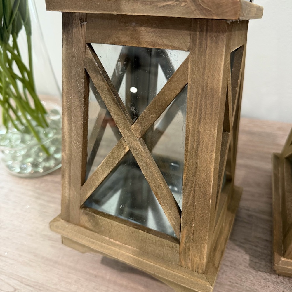 Hobby Lobby Rustic Brown Lantern Set - Picture 9 of 9